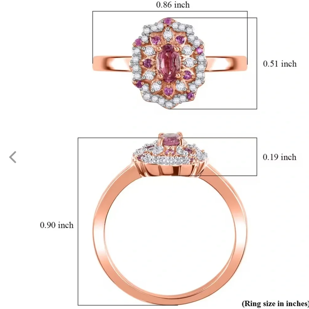Mahenge Spinel and Multi Gemstone Sunset Bloom Ring